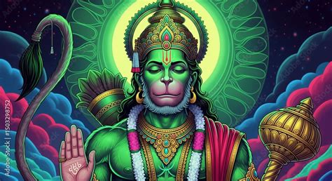 illustration stock hanuman wallpaper hd p animation   laptop