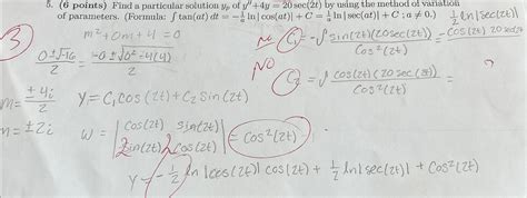 Solved 6 ﻿points ﻿find A Particular Solution Yp ﻿of