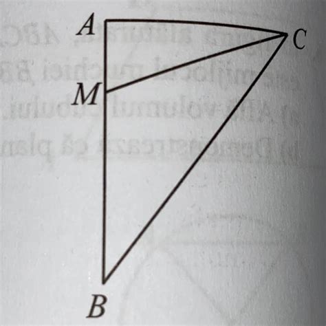 În figura alăturată este reprezentat triunghiul ABC având unghiul A 90