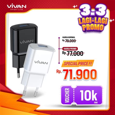 Jual Charger VIVAN Power Oval 2 3A 18W Quick Charging Fast Charging