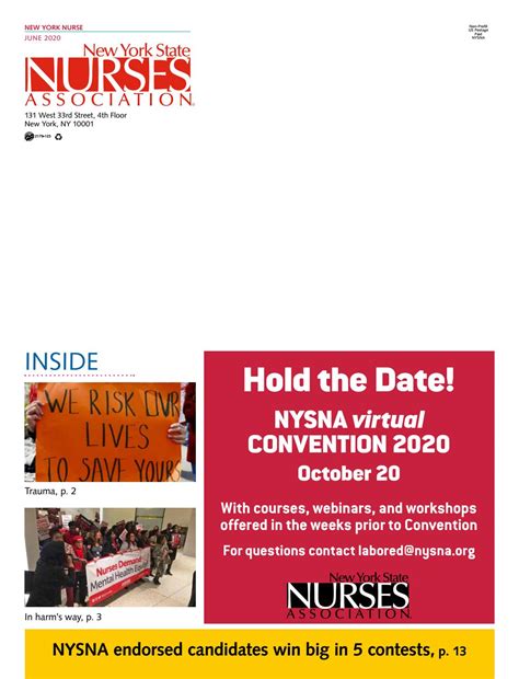 Ny Nurse June 2020 By New York State Nurses Association Issuu