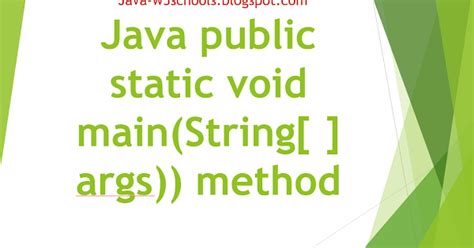 Understanding Public Static Void Main String Args In Java