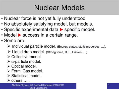 Ppt Nuclear Models Powerpoint Presentation Free Download Id 4807622