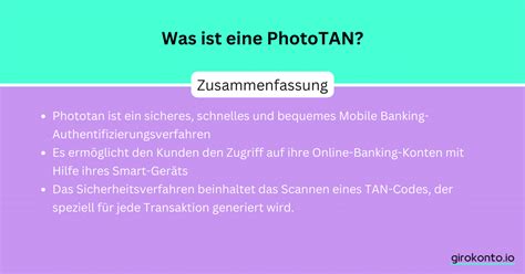 Was ist eine PhotoTAN? | girokonto.io