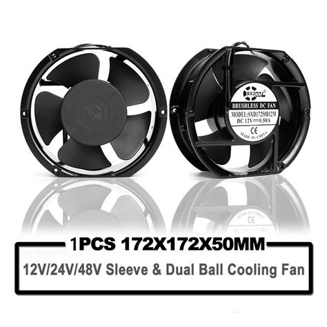 1pcs Dual Ball 170mm 172mm 172x51mm 172x25mm Cooling Fan DC 12V 24V 48V