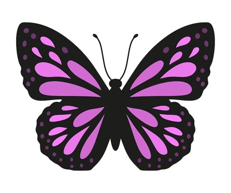 Arte Vectorial De Dibujo De Mariposa P Rpura Vector Premium