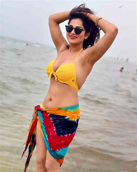 Ashwini Sri Spicy Yellow Bikini Photo Sets Glamsundari In