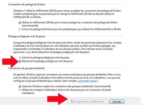 D Sactiver Le Partage Prot G Par Mot De Passe Windows Astuces