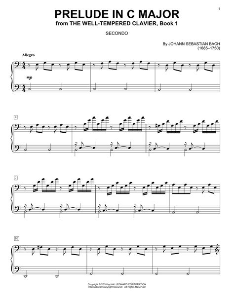 Prelude In C Major | Sheet Music Direct