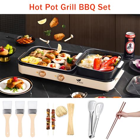 Mua YEZZZZ Electric Hot Pot With Grill Indoor Hot Pot 2 In 1 Multi Function Smokeless Shabu
