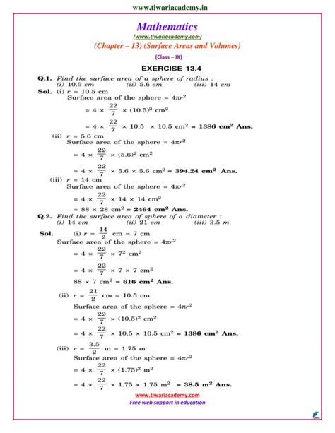 Ncert Solutions For Class 9 Maths Chapter 13 Exercise 13 3 And 13 4 Pdf