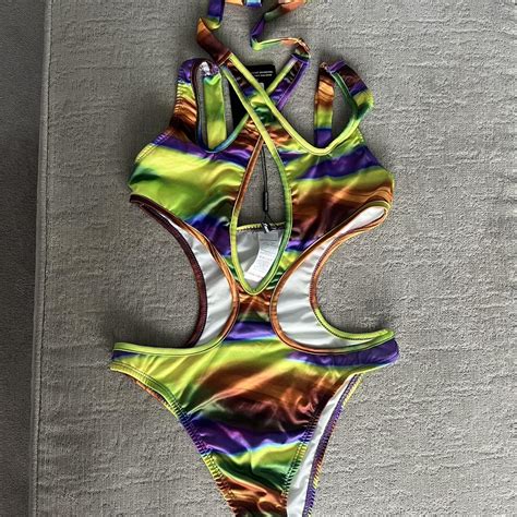 PLT Multi Colour Swimsuit Bikini Size Brand New Depop