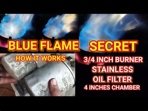 Tutorial Inch Burner Stainless And Oil Filter Blue Flame