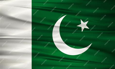 Ilustración De La Bandera De Pakistán Y Vector Editable Bandera Del