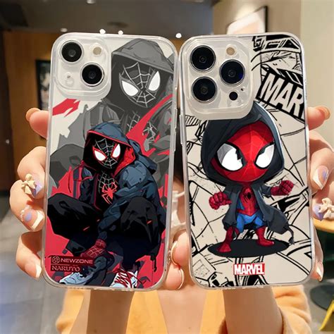 MINISO Мини Человек-паук крутой чехол для телефона iPhone 11 12 13 14 ...