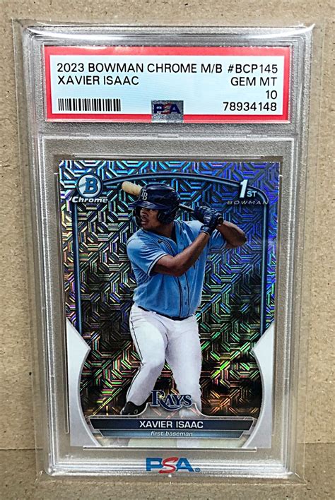 Xavier Isaac 2023 Bowman BCP 145 Chrome Prospects 1st Price Guide