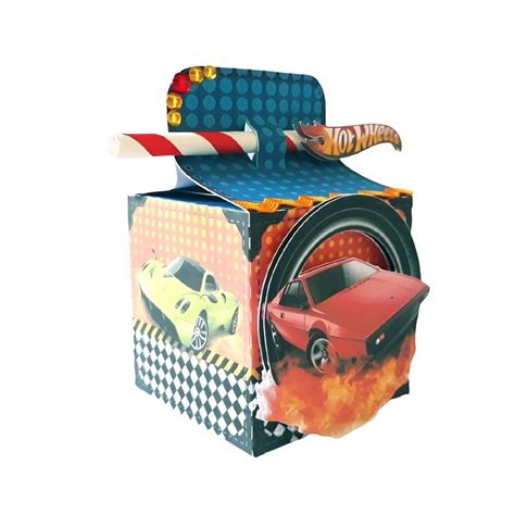 Kit Festa 30 Caixas Pegue E Monte Lembrancinha Hot Wheels