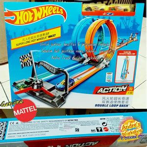 Jual Ready Hotwheels Track Double Loop Dash Ori Mattel Hot Wheels
