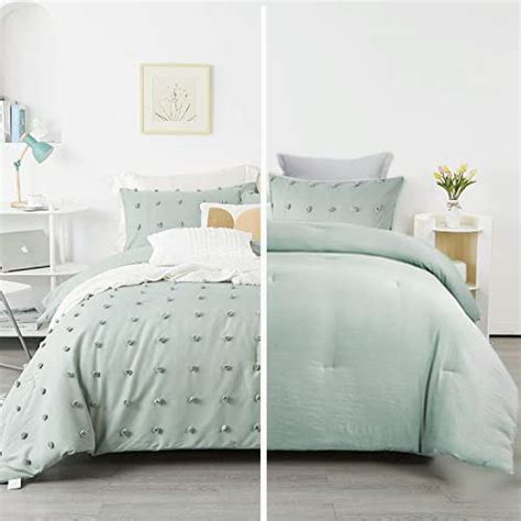 Stuaa King Size Comforter Set Sage Green Tufts Comforter King Size