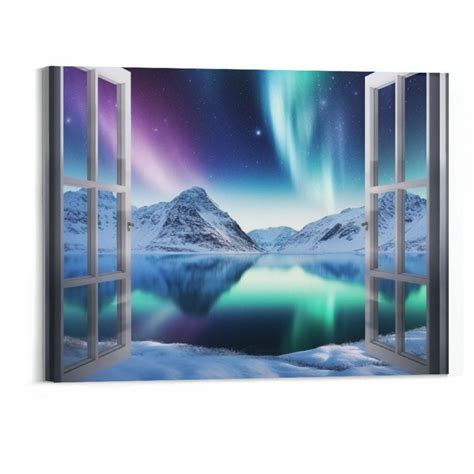 Chilfamy Northern Lights Wall Art Aurora Borealis Pictures Wall Decor