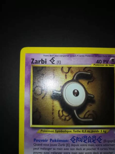 Carte Pok Mon Zarbi E Etat Excellent Wizard Neo Discovery Eur