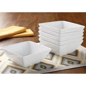 Better Homes Gardens Porcelain Square Bowls White Set Of 6