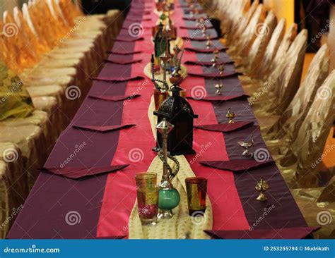 Ramadan Iftar Decoration Arrangements Stock Photo - Image of iftar ...