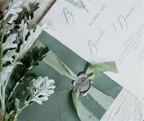 Invitacion De Boda Artesanal Brenda Blue Boho