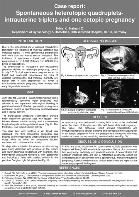 Pdf Case Report Spontaneous Heterotopic Quadruplets Intrauterine