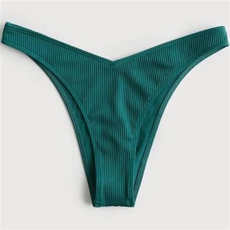 Hollister New Underwire Flattering Green Bikini Set Depop