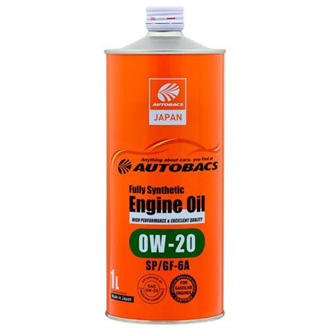 Моторное масло AUTOBACS Engine Oil 0W-20 SP/GF-6A Синтетическое 1л.