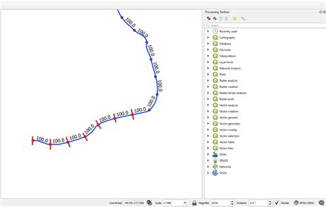 Point Creating Perpendicular Lines On Line Using Qgis Geographic