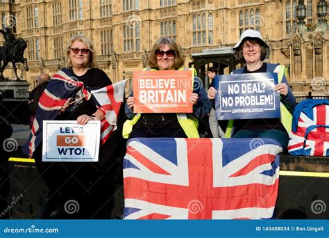 Brexit Day Protest In London Editorial Stock Image Image Of Placards