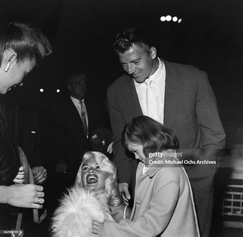 Actress Jayne Mansfield and Mickey Hargitay with daughter Jayne Marie ...