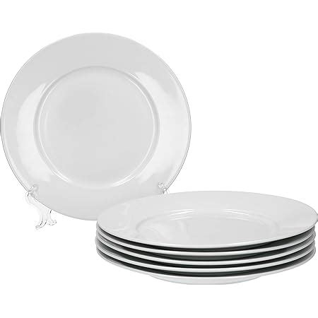 Van Well Trend Lot De Assiettes Plates En Porcelaine Blanc Cm