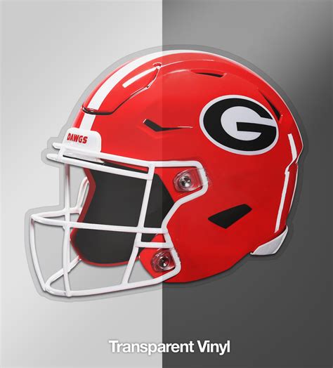 UGA Georgia Bulldogs Football Helmet Sticker - Clear Vinyl – The Red ...