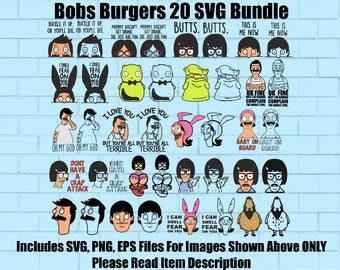 Bobs Burgers Svg Bob S Burgers Bob Burgers Svg Bundle Etsy