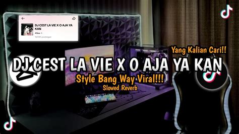 DJ CEST LA VIE X O AJA YA KAN VIRAL TIKTOK STYLE BANG WAY SLOWED YouTube