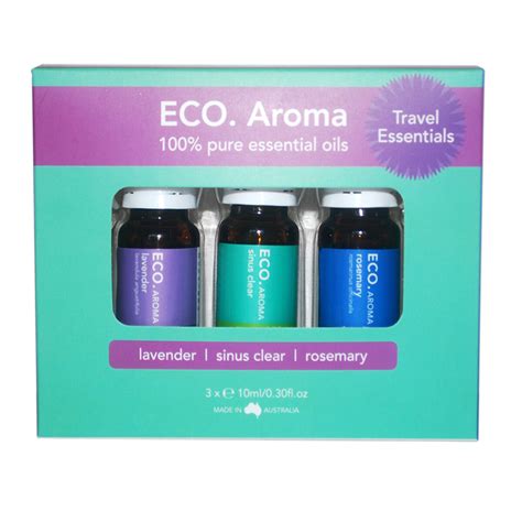 Eco Modern Essentials Aroma Essential Oil Trio Travel Essentials 10ml X