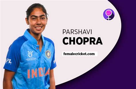 Who Is Parshavi Chopra India U19 Womens Cricket Team Female Cricket