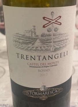 2017 Tormaresca Castel Del Monte Trentangeli Italy Puglia Wine