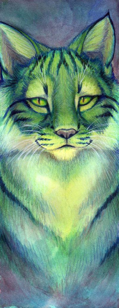 Green Cat by hibbary on DeviantArt