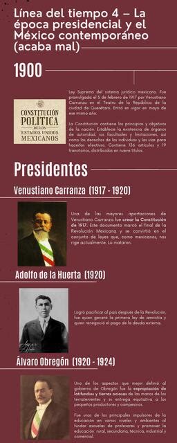 Linea Del Tiempo Presidentes De Mexico Oscar Betancourt UDocz