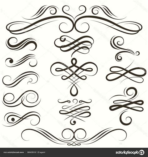 Free Vector Flourishes And Swirls At Collection Of