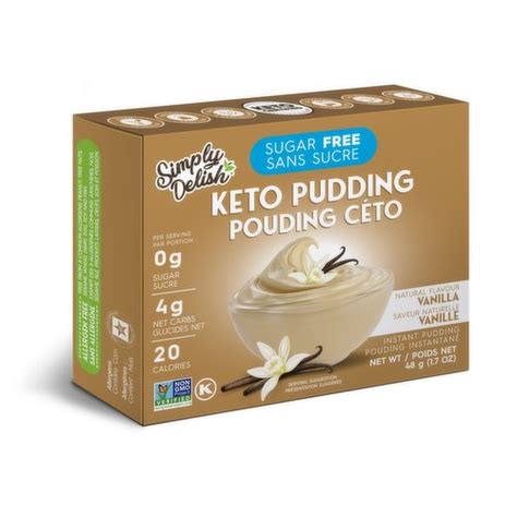 Simply Delish Sugar Free Keto Instant Pudding Vanilla Quality Foods