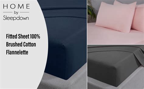 Sleepdown Fitted Sheet 100 Brushed Cotton Flannelette Luxury Bedding