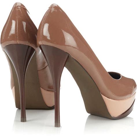 Nude Double Platform Court Shoe