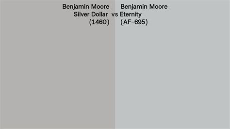 Benjamin Moore Silver Dollar Vs Eternity Side By Side Comparison