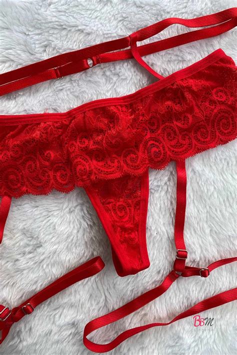 Kit Calcinha Fio Dental Atena Cinta Liga BBM Lingerie Lingerie