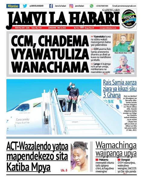 Habari Kubwa Za Magazeti Ya Tanzania Leo Jumanne Mei 25 2022 Global